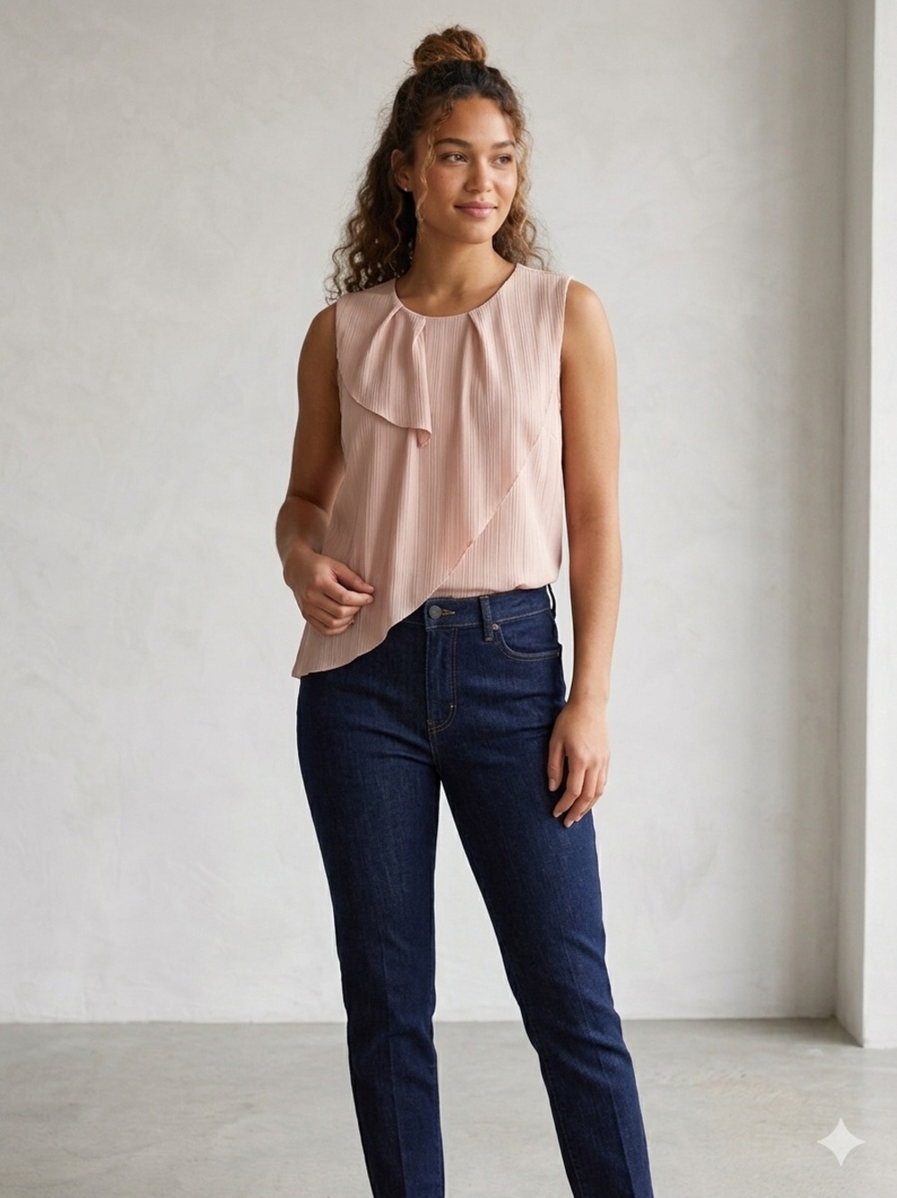 Banana Republic Asymmetrical Design Tank - Blush Pink